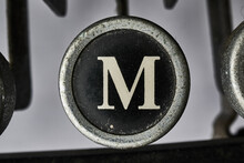 M - Old Typewriter Keys