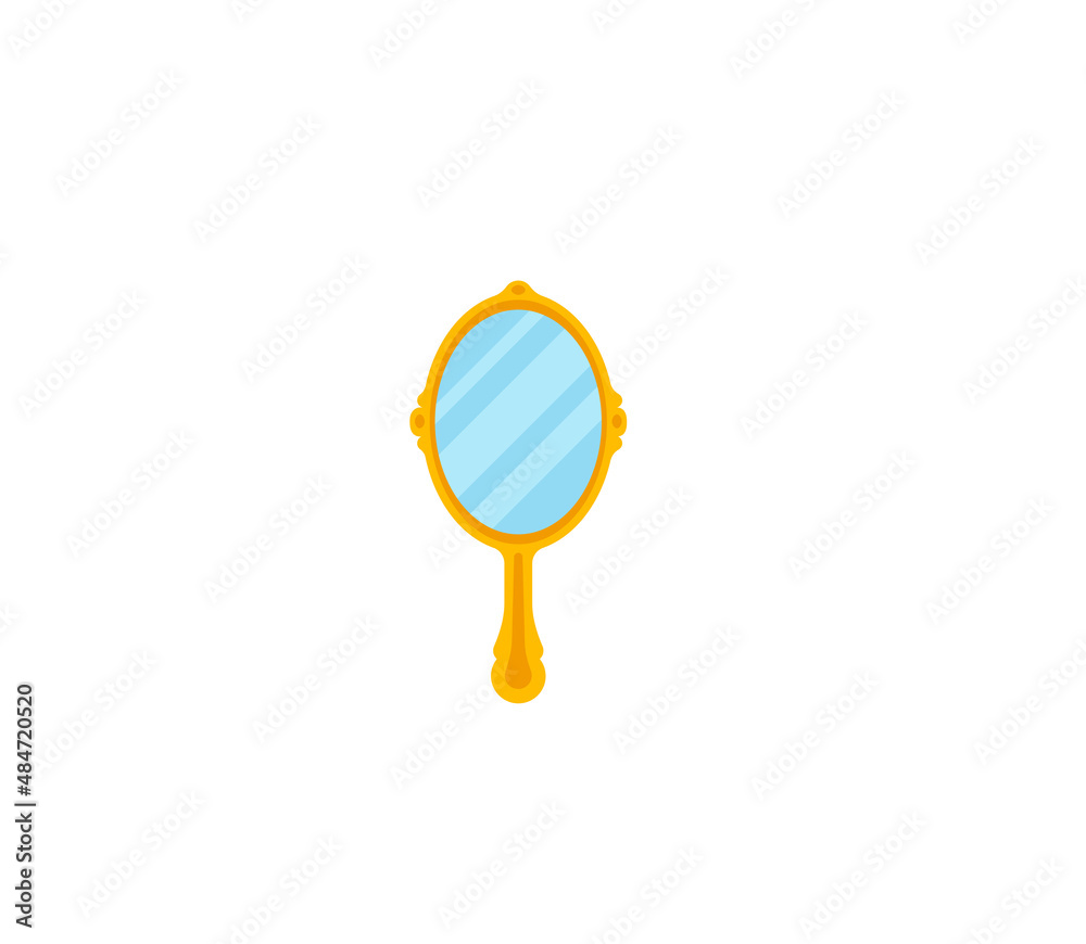 Hand mirror vector isolated icon. Emoji illustration. Hand mirror vector  emoticon Stock Vector | Adobe Stock, image size:1000x870