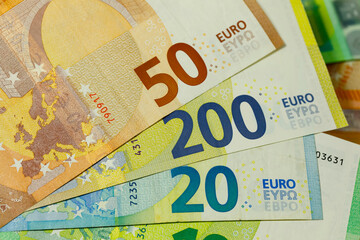 European Union paper money, EUR currency