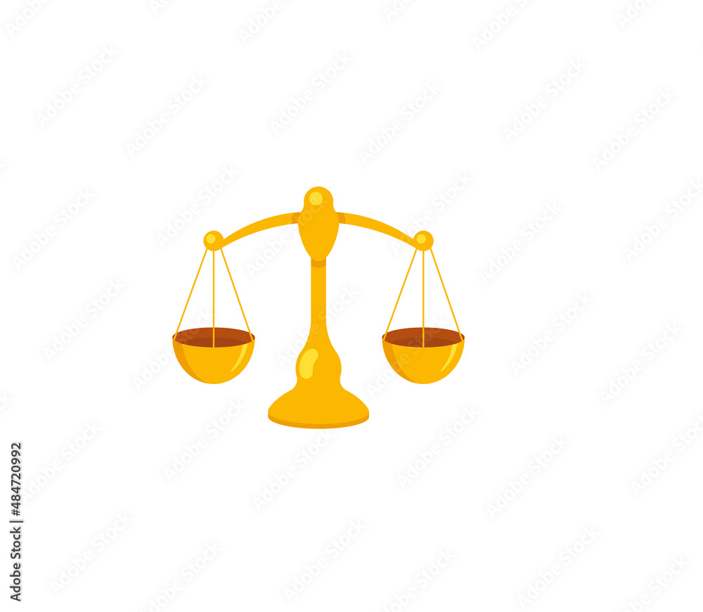 Balance Scale Vector Isolated Icon Emoji Illustration Balance Scale Balance Scale Vector Isolated Icon Emoji Illustration Balance Scale