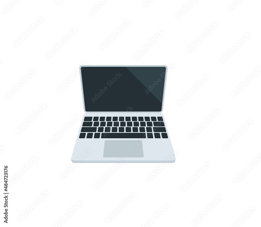 Vector de Stock Laptop vector isolated icon. Emoji illustration. Laptop  vector emoticon | Adobe Stock, image size:1000x870