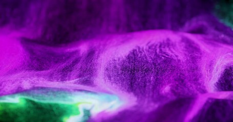 Poster - glowing particles liquid dynamic flow motion graphic. 4k loop