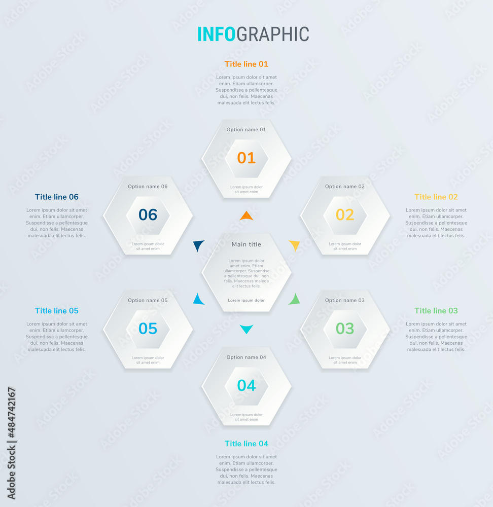 Vector de Stock Vector infographics timeline design template with ...