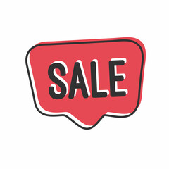 Poster - flat speech bubble shaped banners, price tags, stickers, badges. Vector illustration.