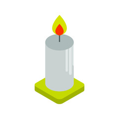 Wall Mural - Isometric candle