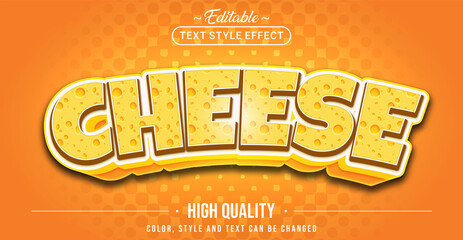 Poster - Editable text style effect - Cheese text style theme.