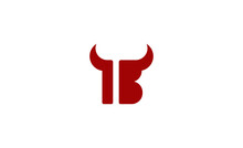Letter B Bull Logo Design Vector Illustration
