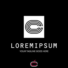 Poster - Letter or word C sans serif line font image graphic icon logo design abstract concept vector stock. Can be used as a symbol related to initial or lineart