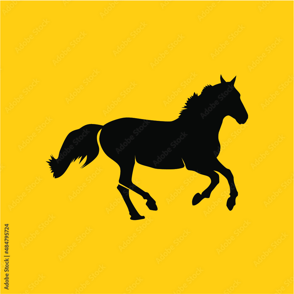 Horse silhouette vector image Stock Vector | Adobe Stock