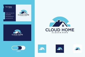 Wall Mural - cloud home logo design
