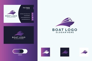 Wall Mural - boat logo design