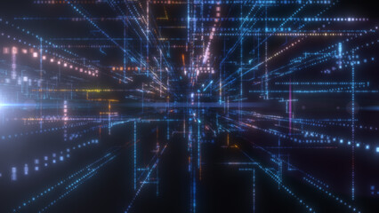 Poster - Flying into digital technologic tunnel