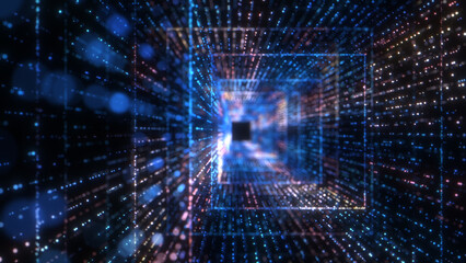 Poster - Flying into digital technologic tunnel