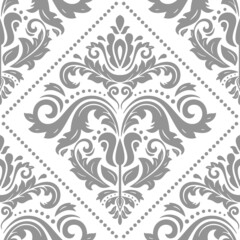 Wall Mural - orient vector classic pattern. seamless abstract background with vintage elements. orient grey patte