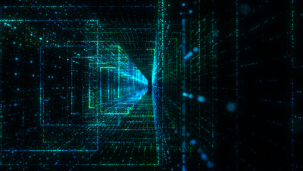 Poster - Flying into digital technologic tunnel