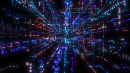 Poster - Flying into digital technologic tunnel