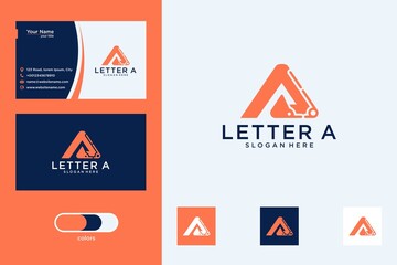 Wall Mural - letter a with construction logo design