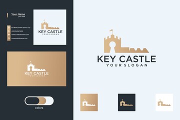 Poster - key with castle logo design