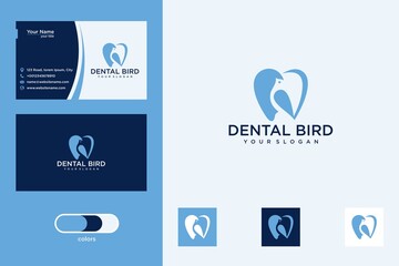 Sticker - dental bird logo design abstract