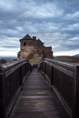 Poster - A vertical shot of a mediaeval castle at Hungary