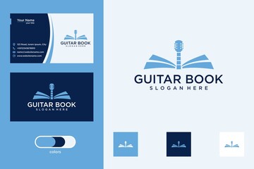 Poster - guitar book logo design abstract