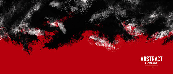 Wall Mural - Black and red dirty grunge texture background	
