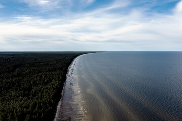  Baltic sea coast in still summer day.