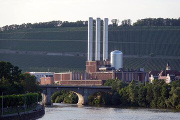 Fototapete - Heizkraftwerk bei Wuerzburg