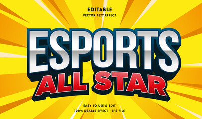 Poster - editable e sports vector text effect with modern style design, usable for logo or company campaign 
