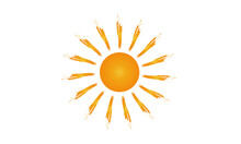 Sun Icon. Yellow Sun Star Icon. Summer, Sunlight, Nature, Sky. Vector Illustration Isolated Design
