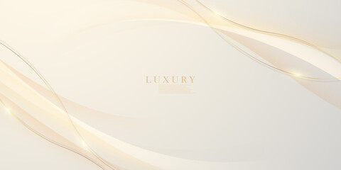Wall Mural - abstract background Luxurious with sparkling gold lines. vector illustration for template, banner