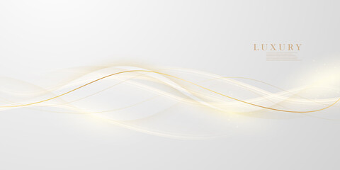 Wall Mural - abstract background Luxurious with sparkling gold lines. vector illustration for template, banner