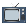 © Christian Horz - vintage old tube television, crt tv set isolated on white background, vector illustration
