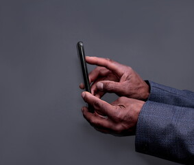 businessman making a phone call in the office stock photo