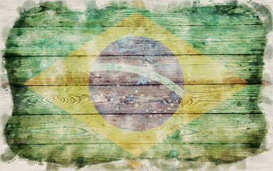 Wall Mural - Brazil flag