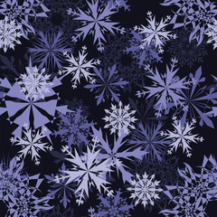 Wall Mural - Seamless Snowflakes