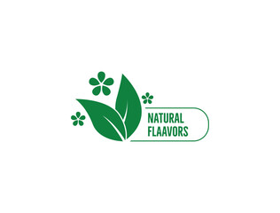 Sticker - Natural flavors icon vector illustration 