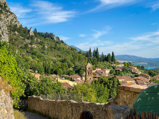 Wall Mural - VIllage of Moustiers-Sainte-Marie on a summer day in Provence, France