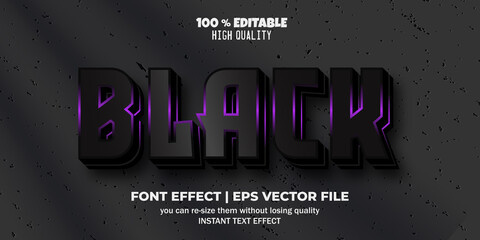 Wall Mural - black editable text effect