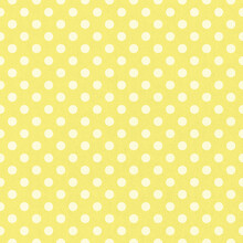 Yellow Polka Dot, Seamless Pattern Of Yellow Color Polka Dot Craft Paper 