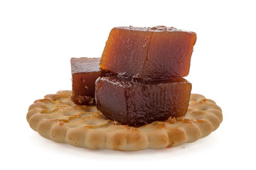 Canvas Print - Marmalade cubes in the round cookie