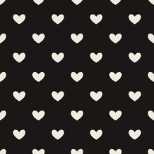 Seamless Pattern With Hearts. Abstract Pattern Valentine's Day With White Hearts. Pastel Background With Cute Confetti.