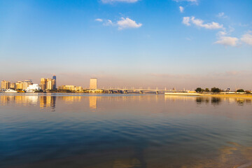 Wall Mural - Dubai, UAE - 01.25.2022 Dubai water canal, Festival walk. City