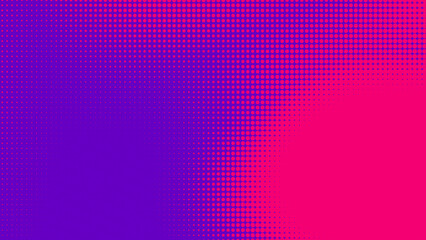 Poster - Dots halftone purple pink color pattern gradient texture with technology digital background. Pop art comics with nature graphic design.