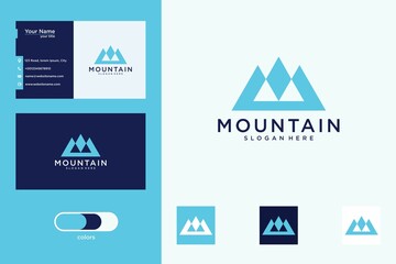 Wall Mural - modern mountain logo design