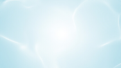 Poster - abstract dot white blue wave pattern gradient texture technology background.
