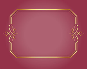 Wall Mural - calligraphic golden frame luxury background