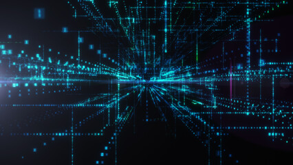 Poster - Flying into digital technologic tunnel