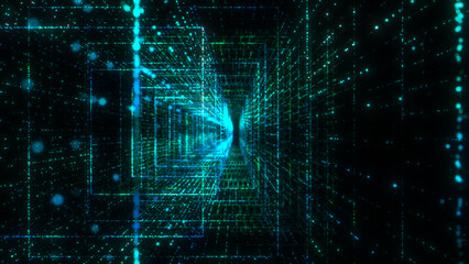 Poster - Flying into digital technologic tunnel