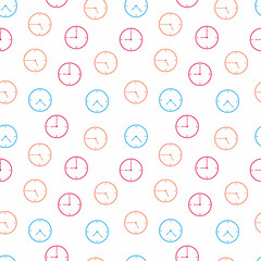 Wall Mural - illustration vector graphic of colorful clock seamless pattern